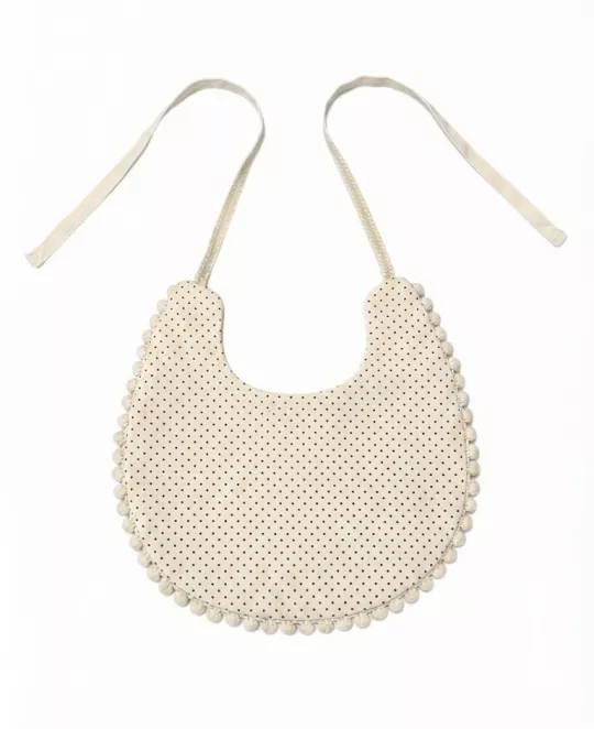 Polka Pom-Pom Baby Bib