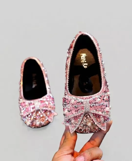 Mary Jane Ballerina Flats Shoes with pearls