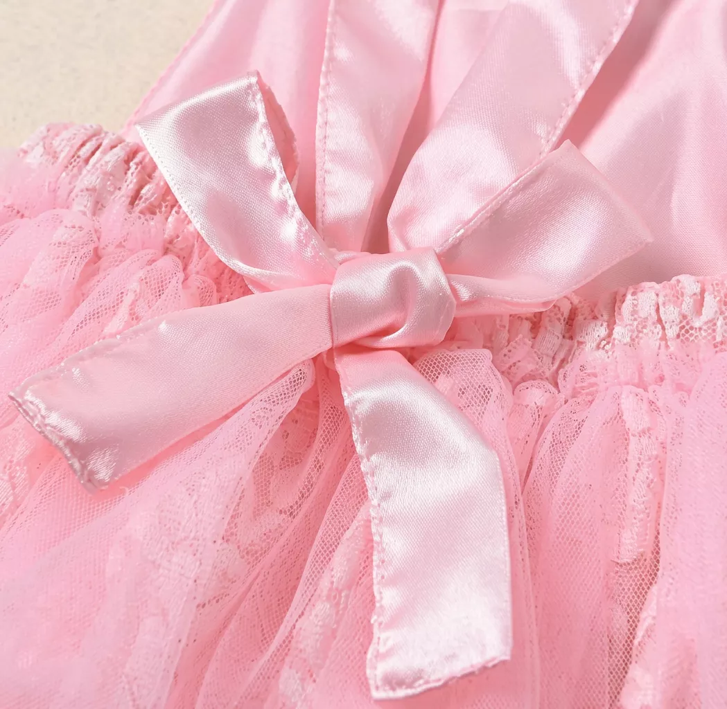 Baby Girls One 1st Birthday Outfits Princess Lace Romper Tutu Dress Bodysuit Jumpsuit Party Dress