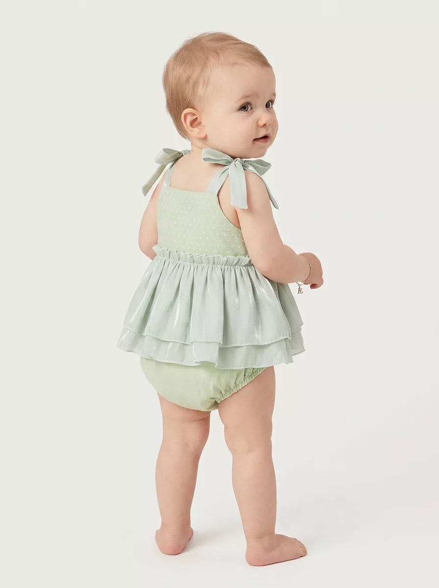 Baby Girls Romper Dress with Tulle Skirt
